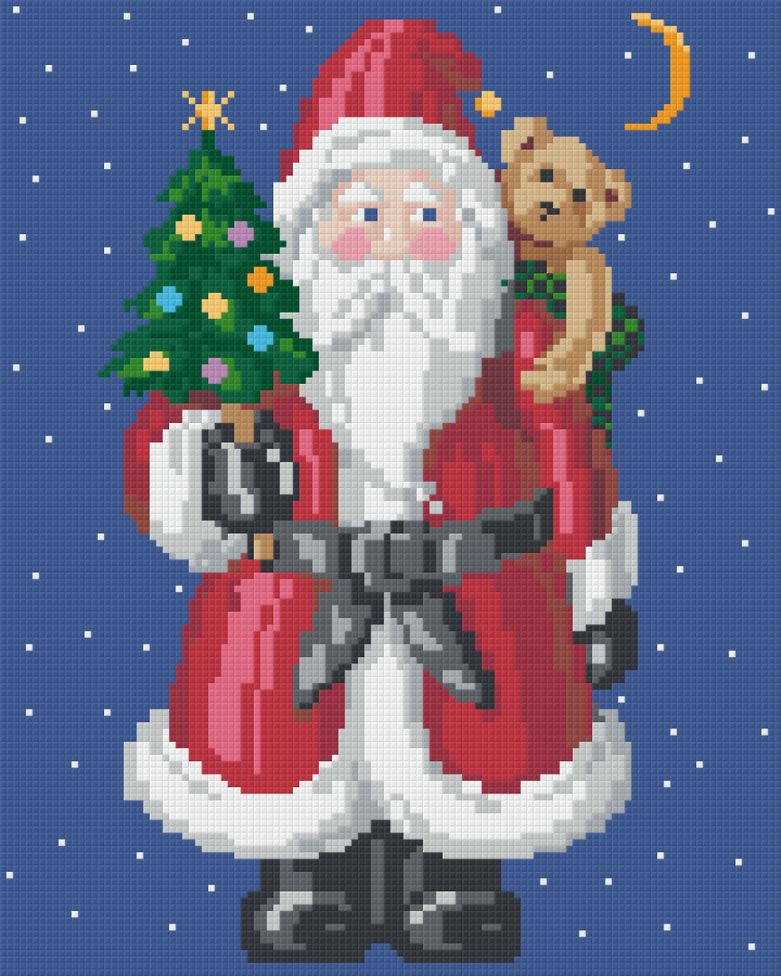 Jolly Santa Nine [9] Baseplate PixelHobby Mini-mosaic Art Kit image 0
